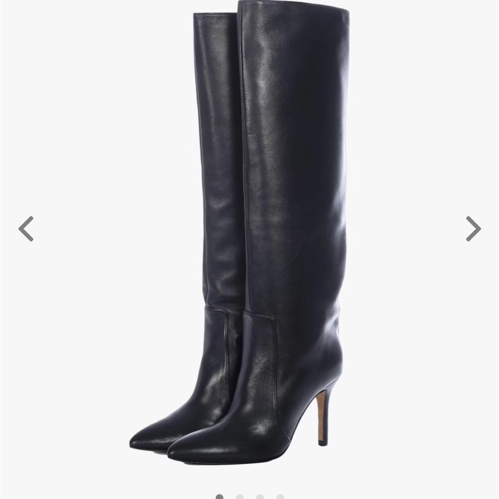 Toral Black Knee-High Leather Boots